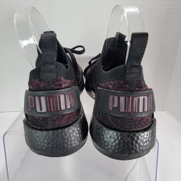 Puma Nrgy Womens 8 Knit Sneakers Black Purple Athletic Running‎ Shoes Athleisure - Picture 7 of 11